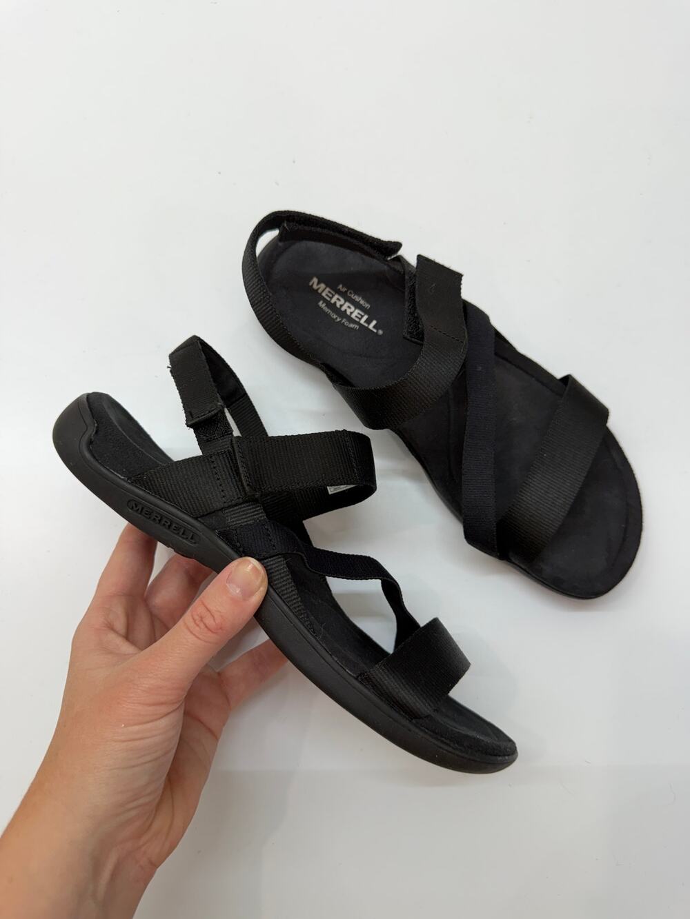 Merrell Black Strappy Sandals 7